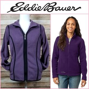 Eddie Bauer Purple Full Zip Fleece Jacket
